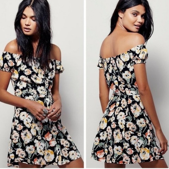 Free People Dresses & Skirts - Sold! Free People Italian Breeze Floral Mini Dress Sz. 10 (M)